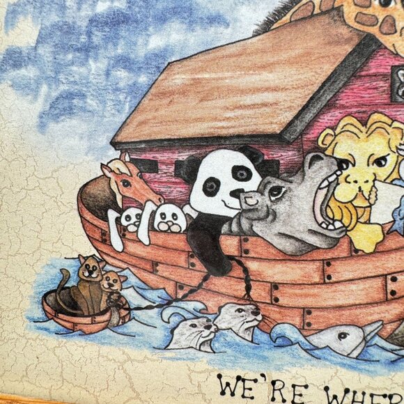 Noahs Ark Child Baby Room Art Prints In Oak Frames 6"x8" Set Of 2 1993 - 96 - Picture 10 of 13